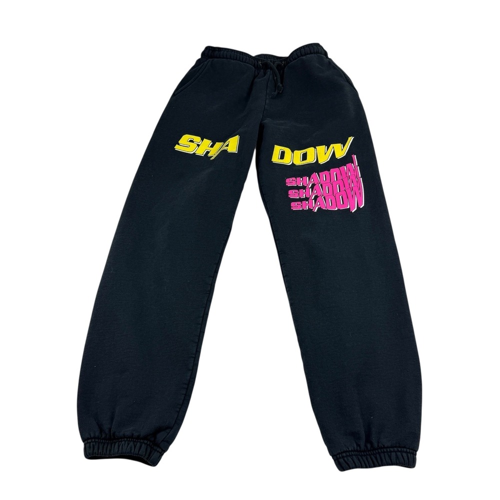 Shadow Hill Gold Label Black Joggers‎ Sweatpants Mens Size Medium Graphic Print